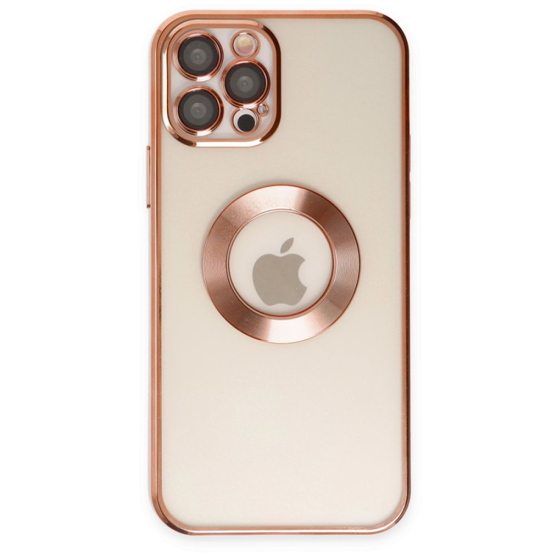 Apple iPhone 12 Pro Max Kılıf Slot Silikon - Rose Gold