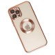 Apple iPhone 12 Pro Max Kılıf Slot Silikon - Rose Gold