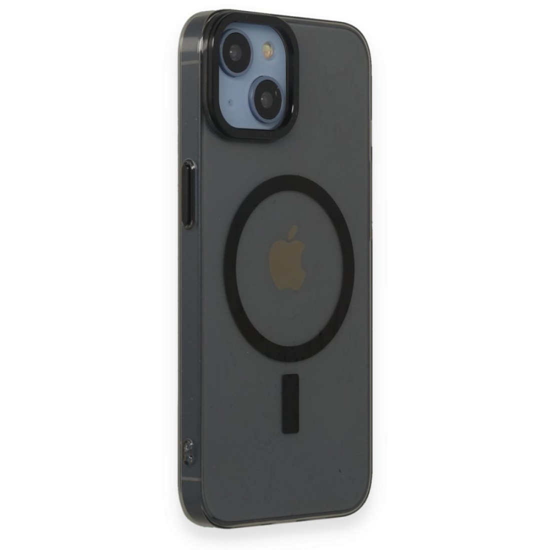Apple iPhone 13 Kılıf Anka PC Magneticsafe Sert Metal Kapak - Siyah
