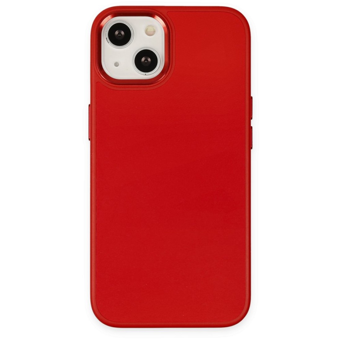Apple iPhone 13 Kılıf Asya Deri Silikon - Kırmızı