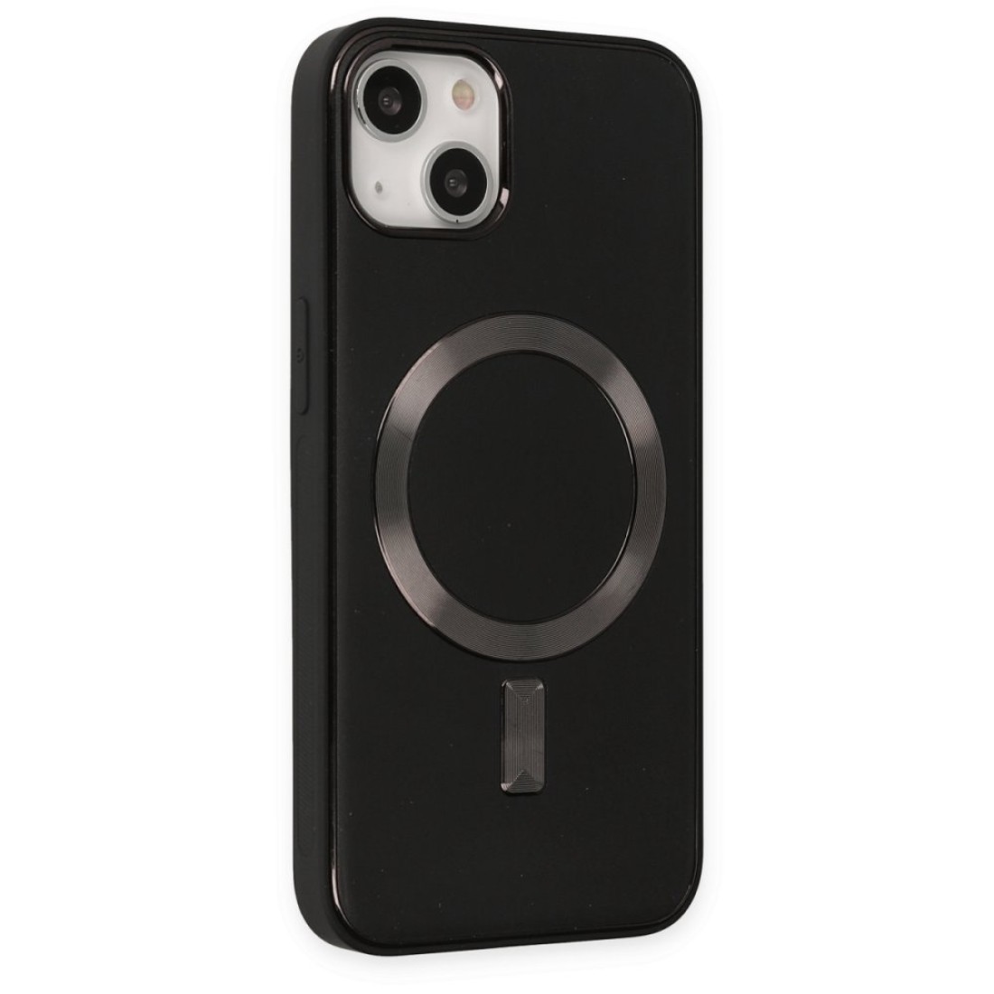 Apple iPhone 13 Kılıf Coco Deri Magneticsafe Silikon - Siyah