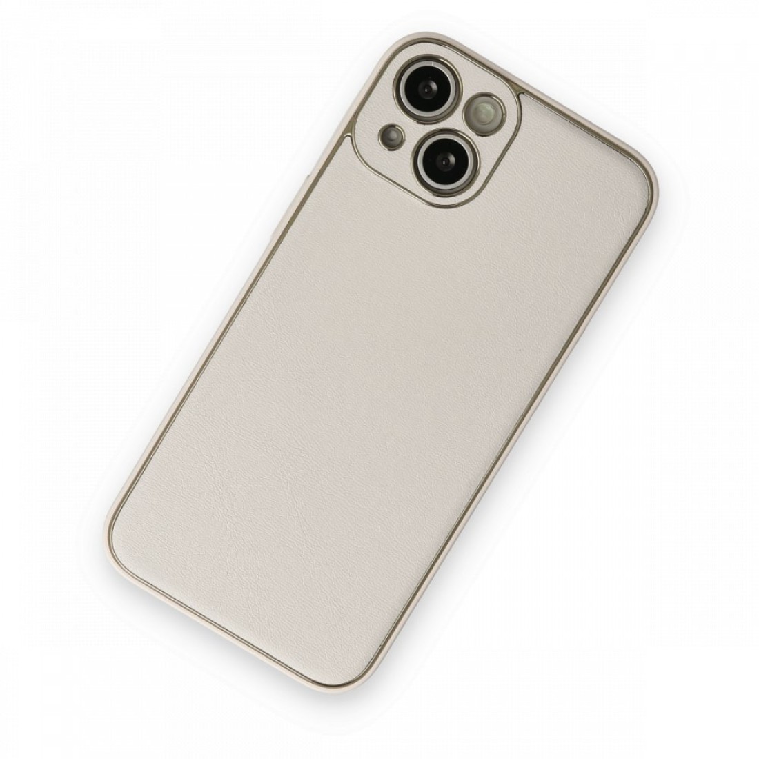 Apple iPhone 13 Kılıf Coco Deri Silikon Kapak - Beyaz