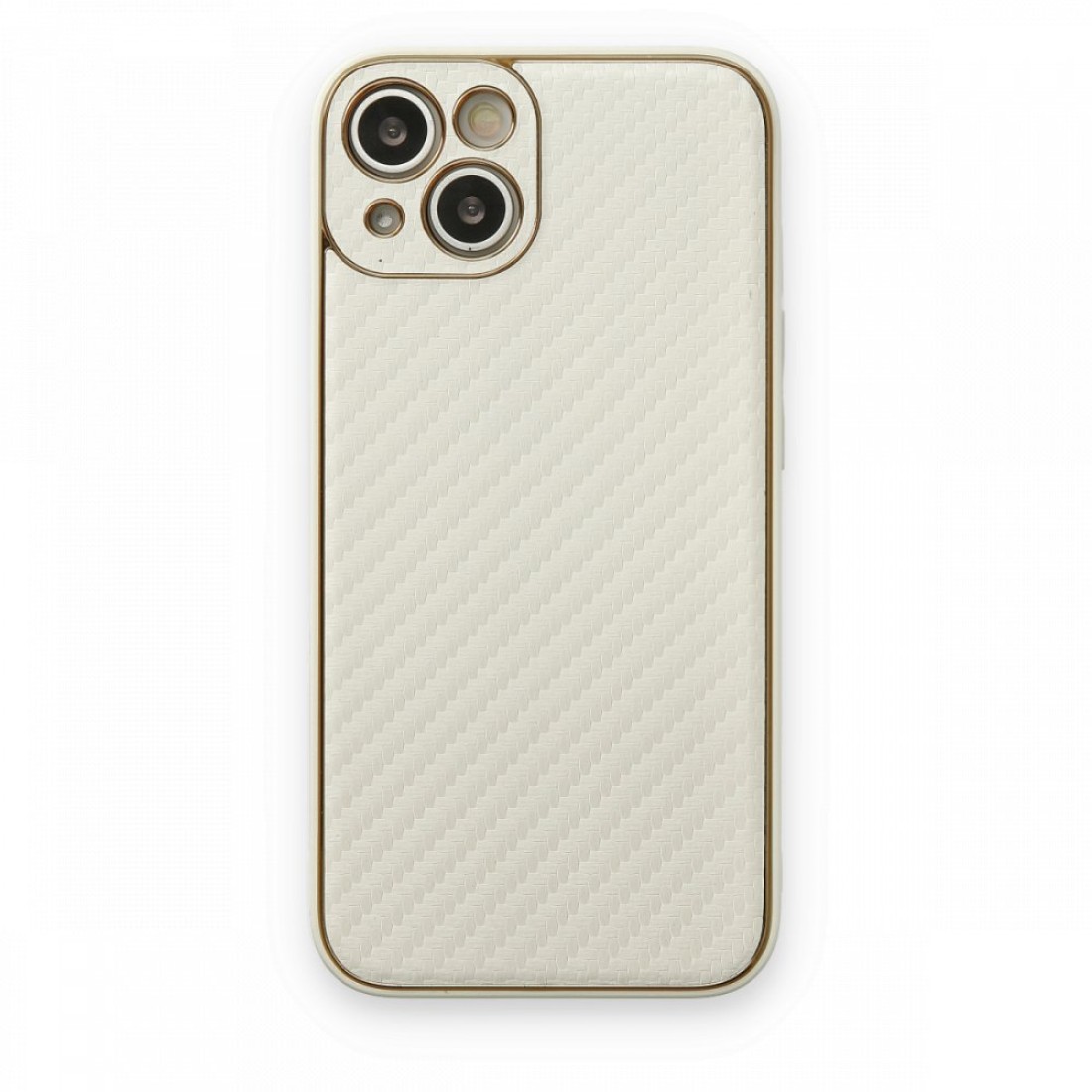 Apple iPhone 13 Kılıf Coco Karbon Silikon - Beyaz