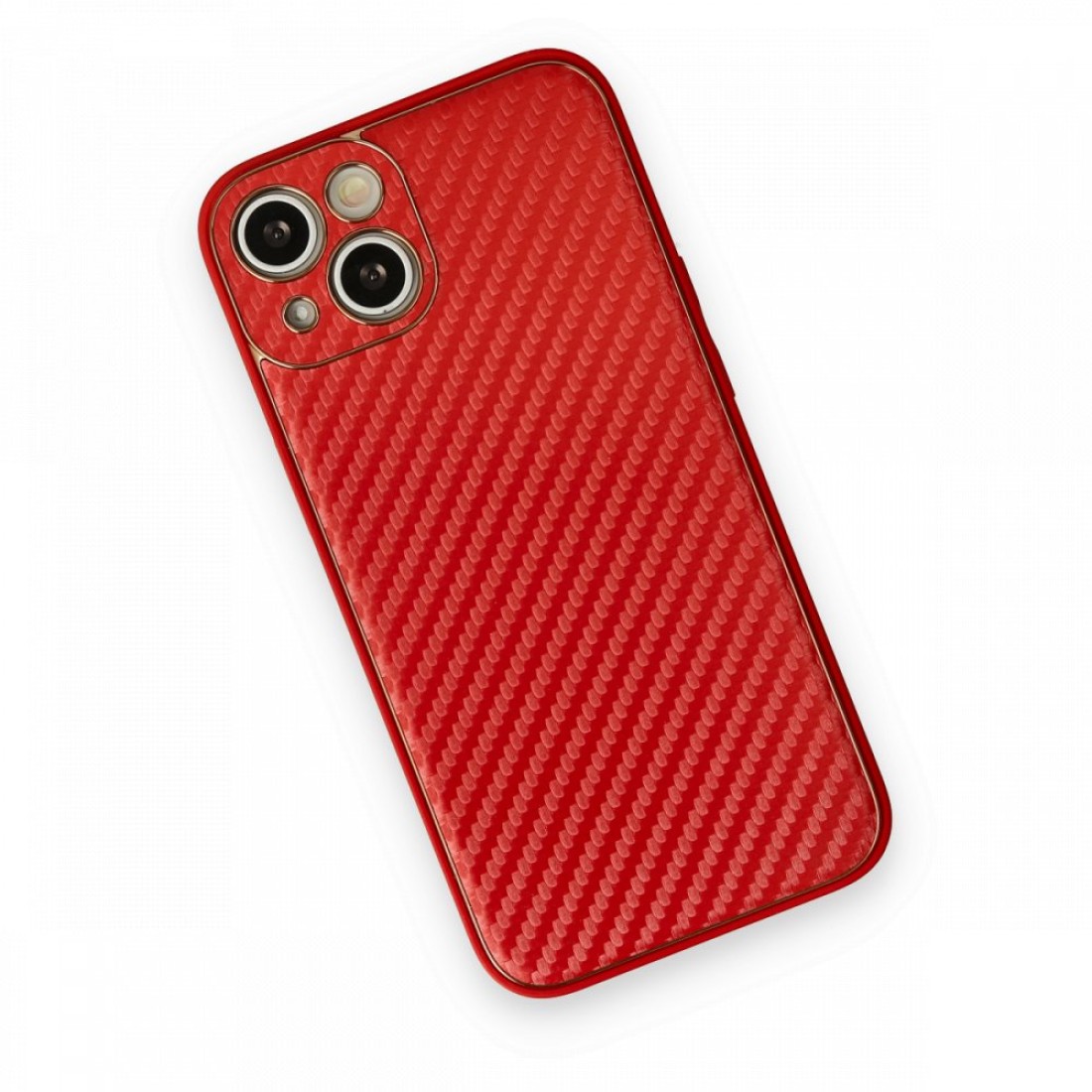 Apple iPhone 13 Kılıf Coco Karbon Silikon - Kırmızı