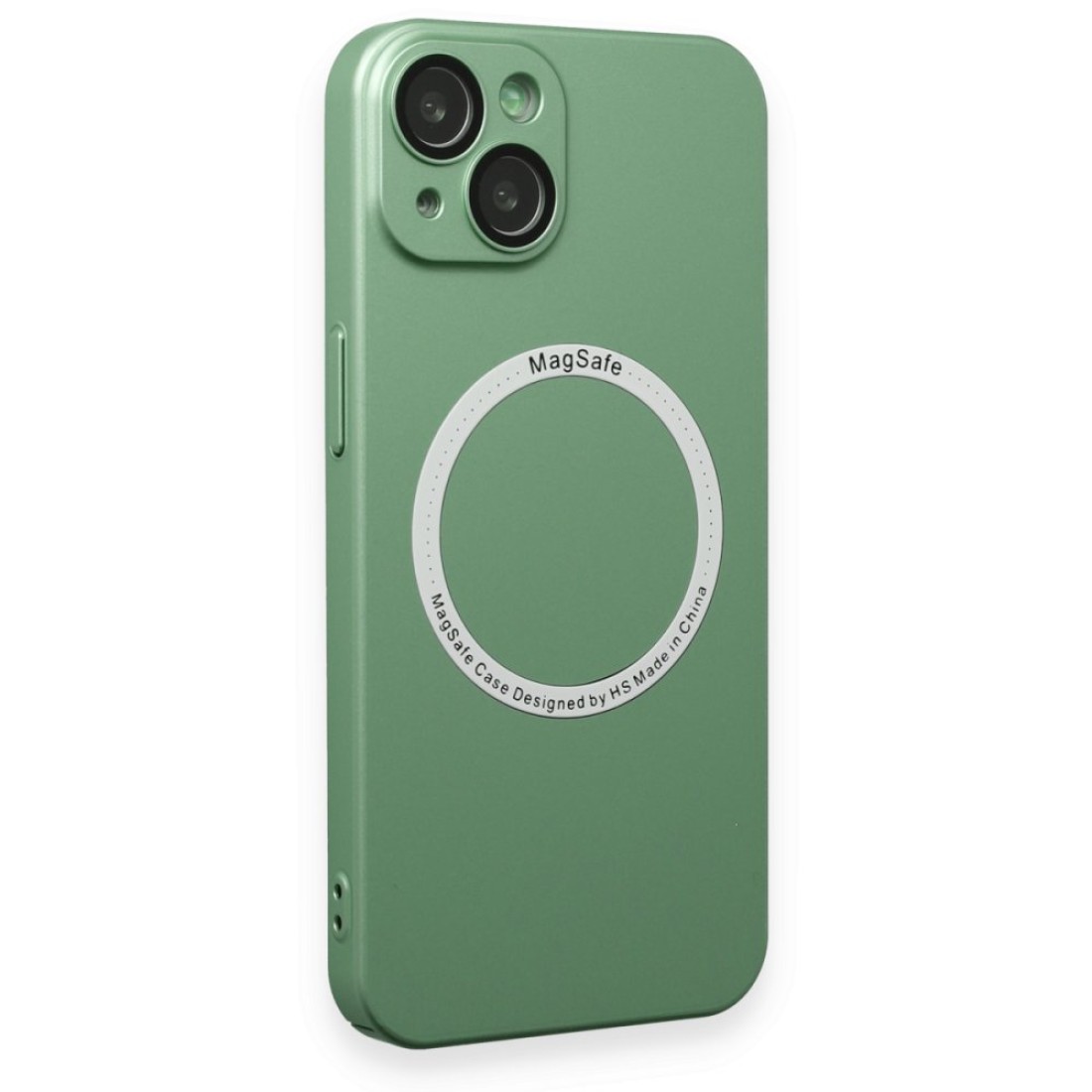Apple iPhone 13 Kılıf Jack Magneticsafe Lens Silikon - Yeşil
