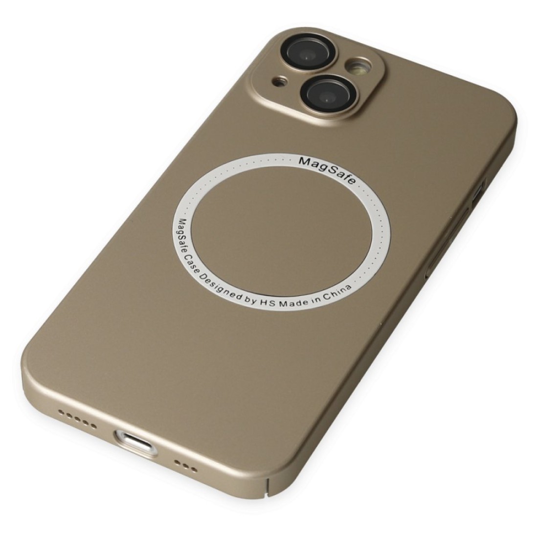 Apple iPhone 13 Kılıf Jack Magneticsafe Lens Silikon - Gold