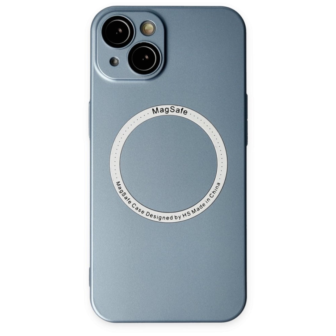 Apple iPhone 13 Kılıf Jack Magneticsafe Lens Silikon - Sierra Blue