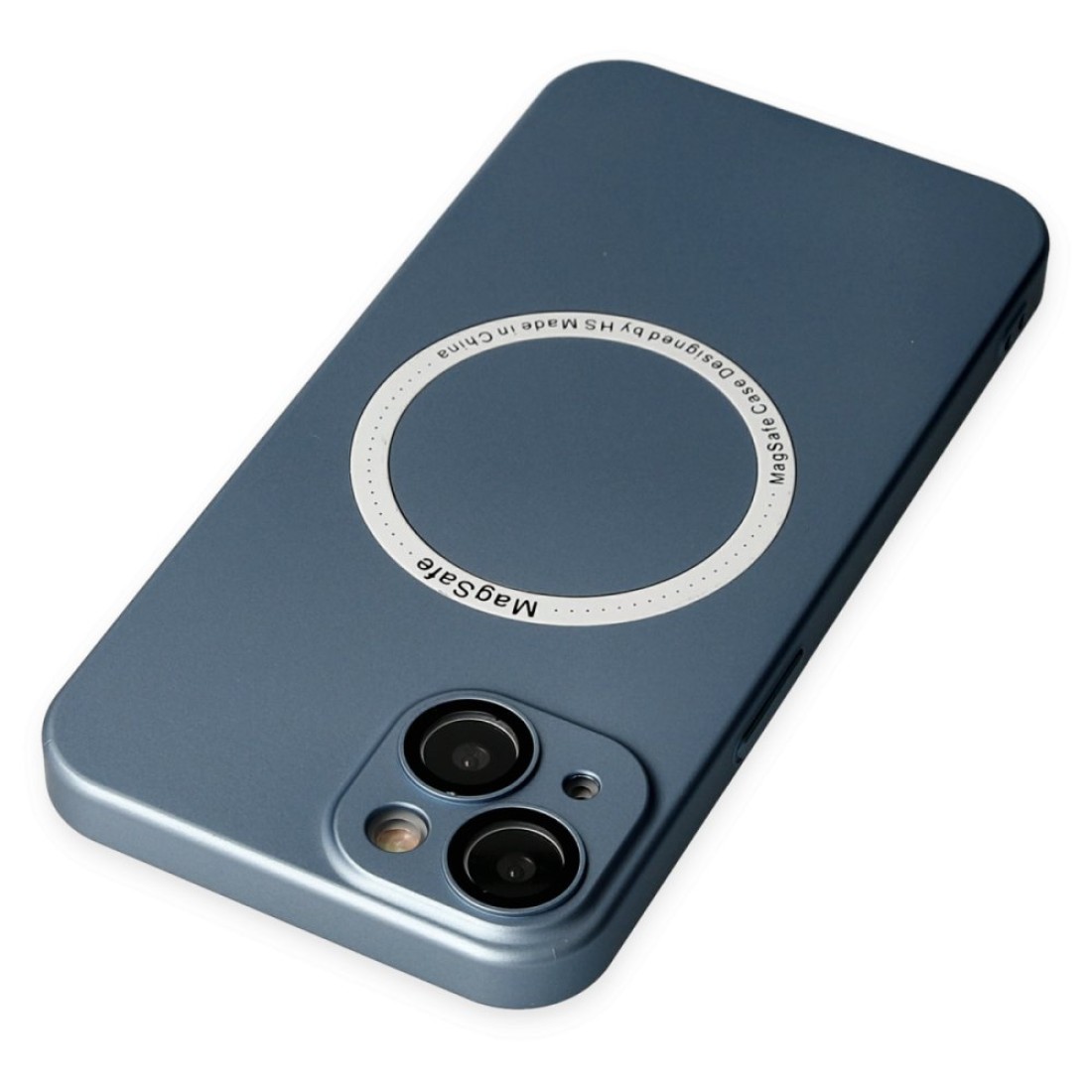 Apple iPhone 13 Kılıf Jack Magneticsafe Lens Silikon - Sierra Blue