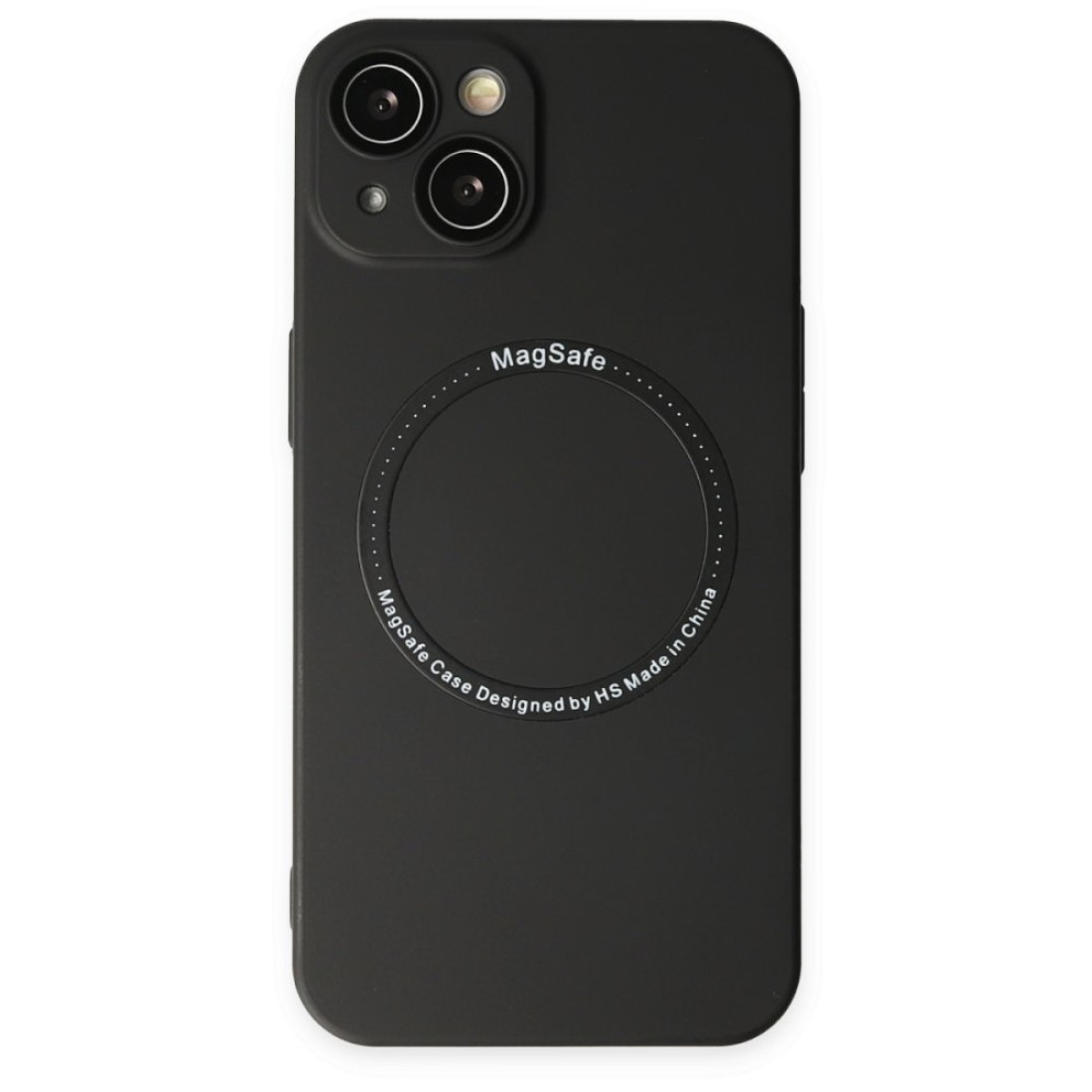 Apple iPhone 13 Kılıf Jack Magneticsafe Lens Silikon - Siyah