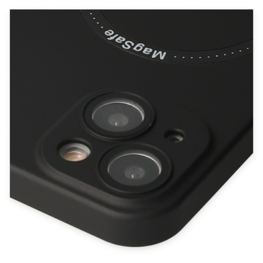 Apple iPhone 13 Kılıf Jack Magneticsafe Lens Silikon - Siyah