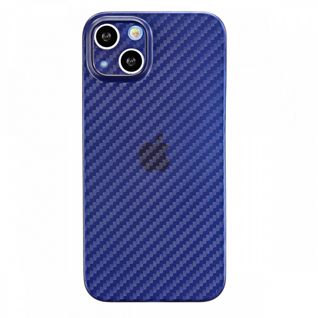 Apple iPhone 13 Kılıf Karbon PP Silikon - Mavi