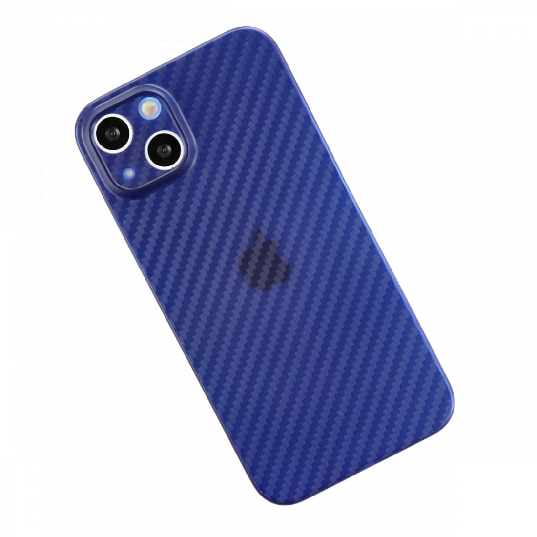 Apple iPhone 13 Kılıf Karbon PP Silikon - Mavi