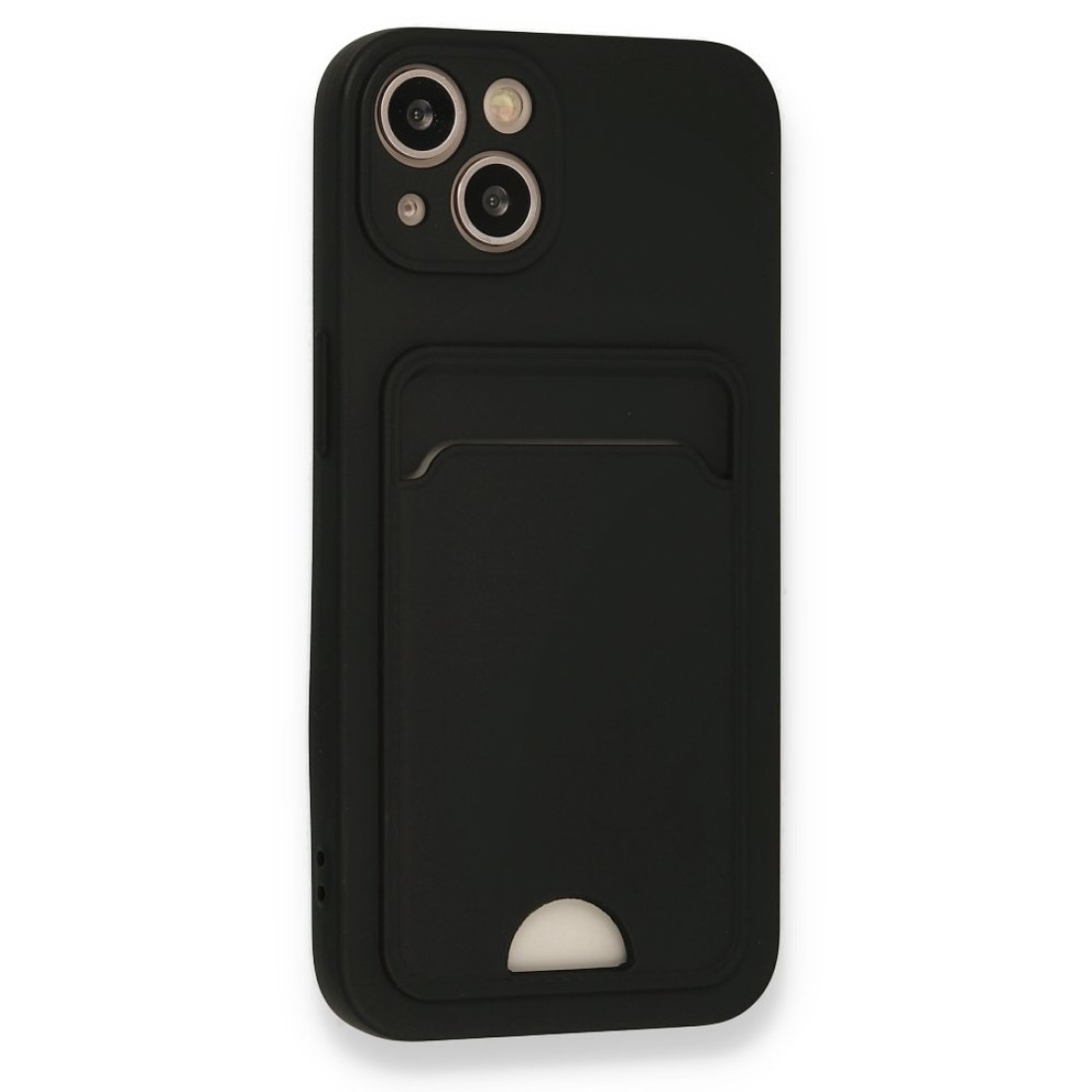 Apple iPhone 13 Kılıf Kelvin Kartvizitli Silikon - Siyah