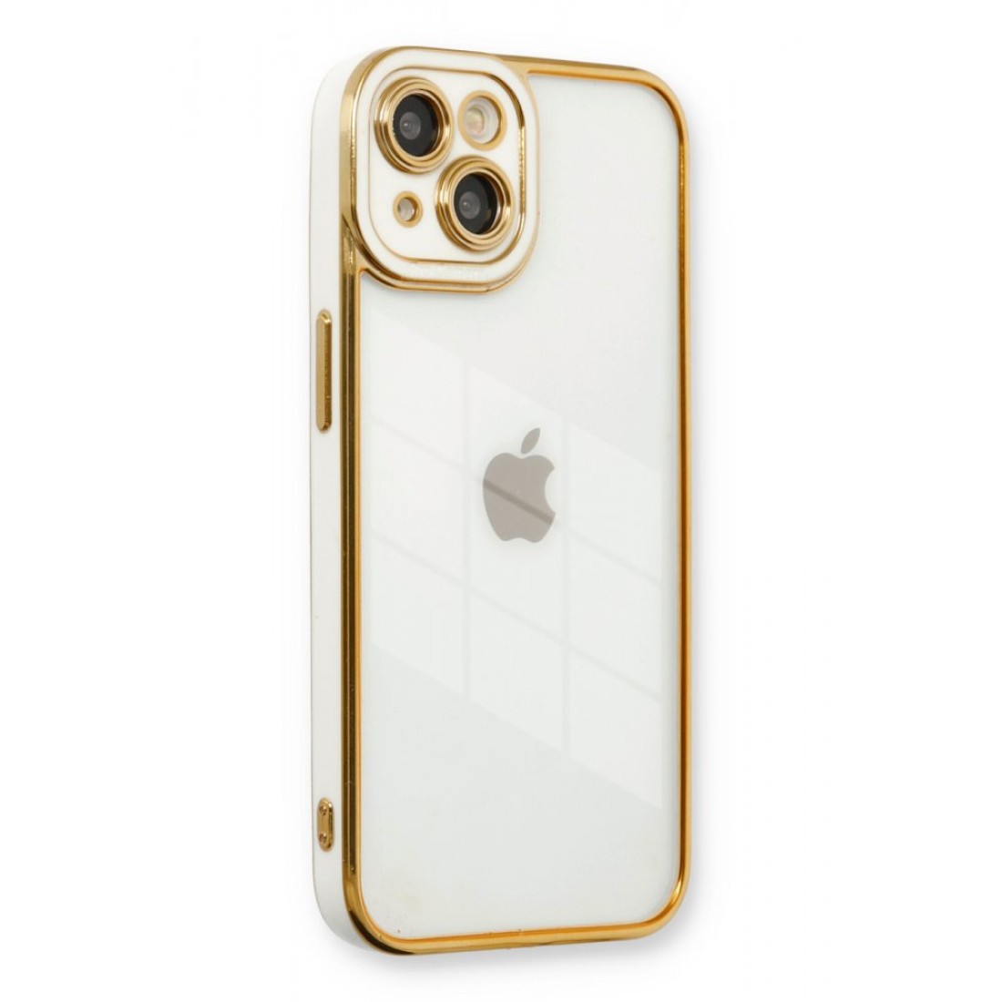 Apple iPhone 13 Kılıf Liva Lens Silikon - Beyaz