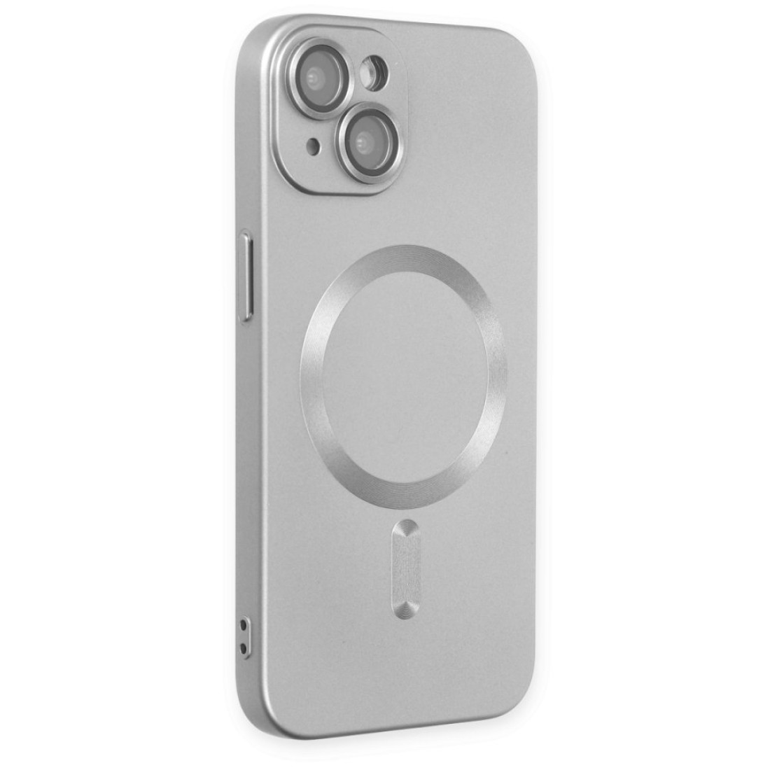 Apple iPhone 13 Kılıf Moshi Lens Magneticsafe Silikon - Gümüş