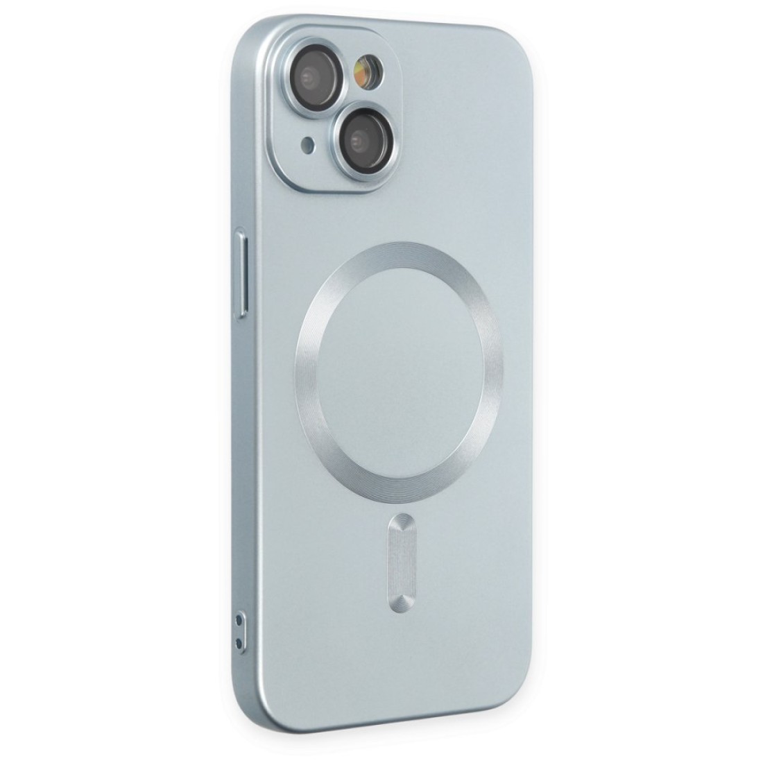 Apple iPhone 13 Kılıf Moshi Lens Magneticsafe Silikon - Sierra Blue