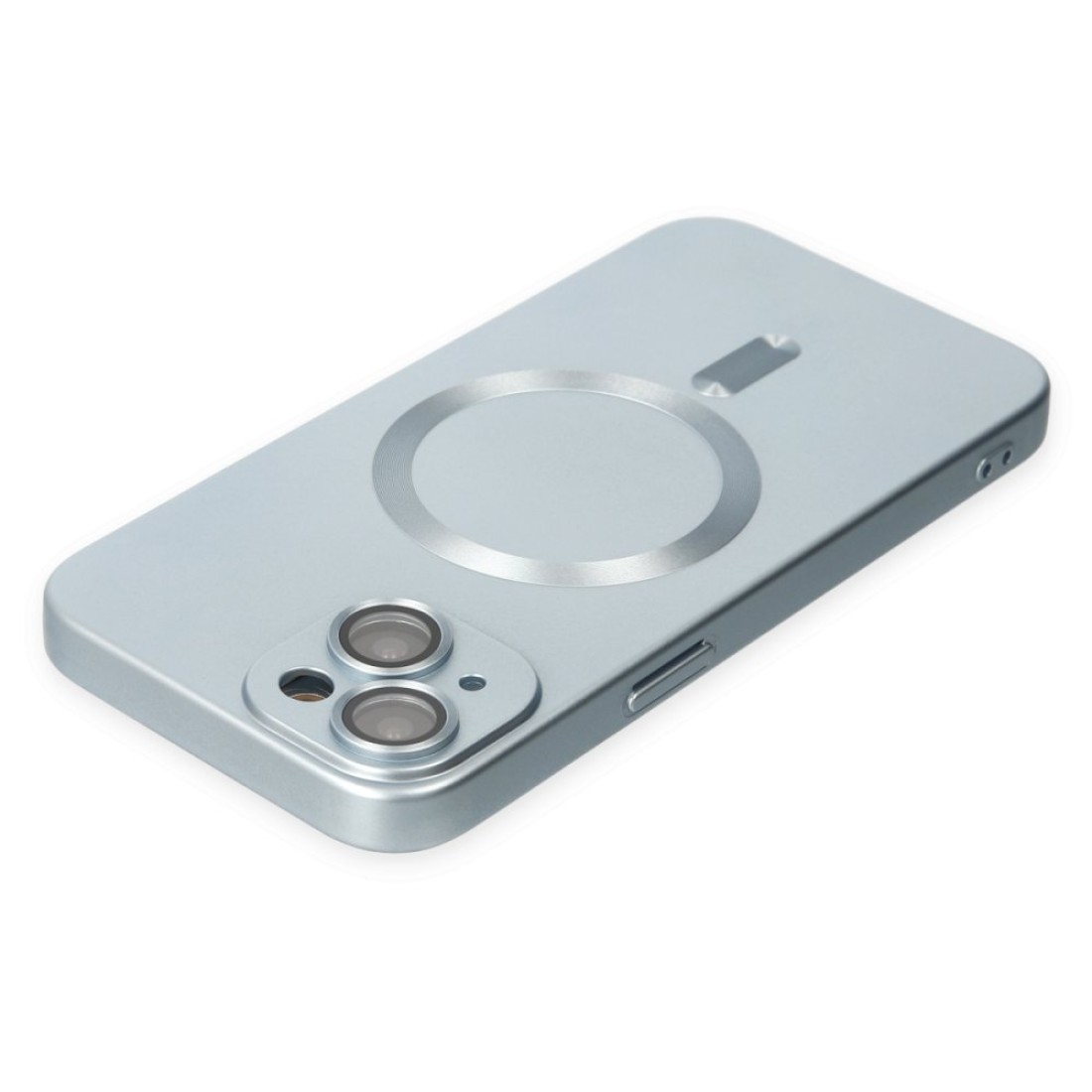 Apple iPhone 13 Kılıf Moshi Lens Magneticsafe Silikon - Sierra Blue