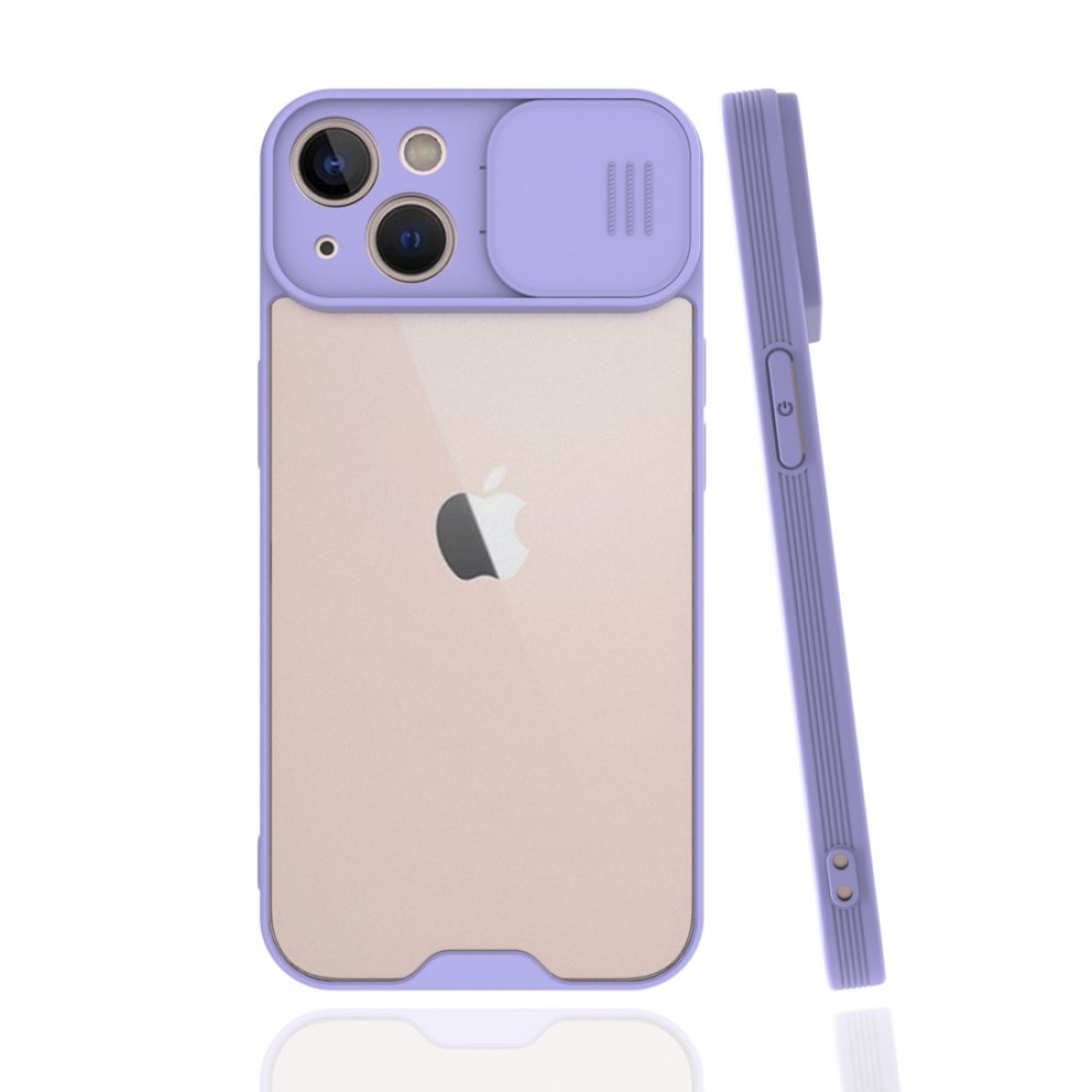 Apple iPhone 13 Mini Kılıf Platin Kamera Koruma Silikon - Lila