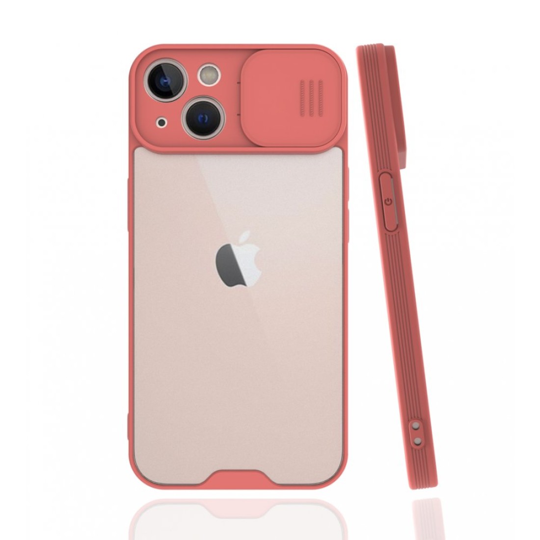 Apple iPhone 13 Mini Kılıf Platin Kamera Koruma Silikon - Pembe