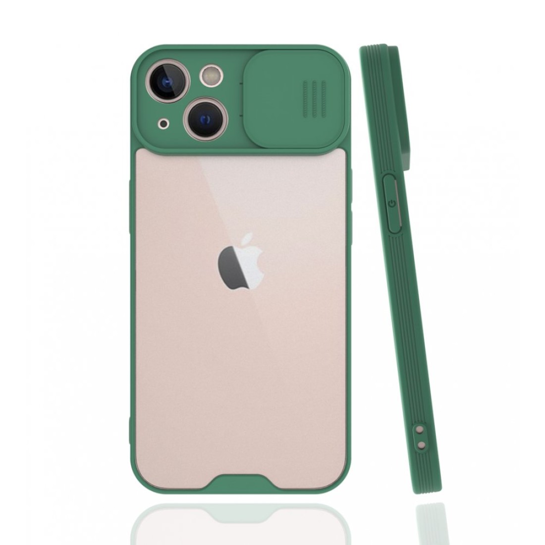 Apple iPhone 13 Mini Kılıf Platin Kamera Koruma Silikon - Yeşil
