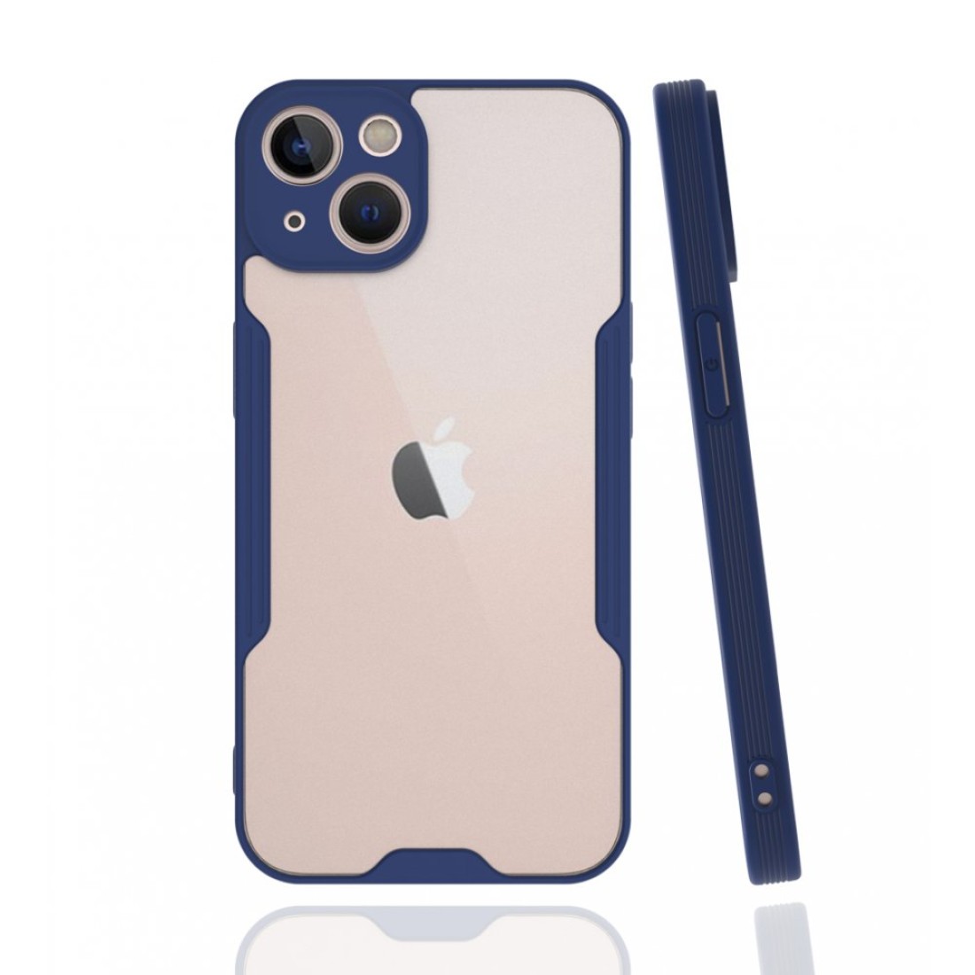 Apple iPhone 13 Mini Kılıf Platin Silikon - Lacivert