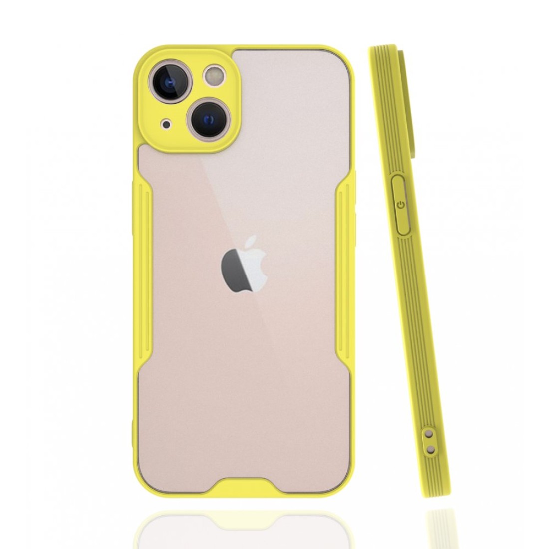 Apple iPhone 13 Mini Kılıf Platin Silikon - Sarı