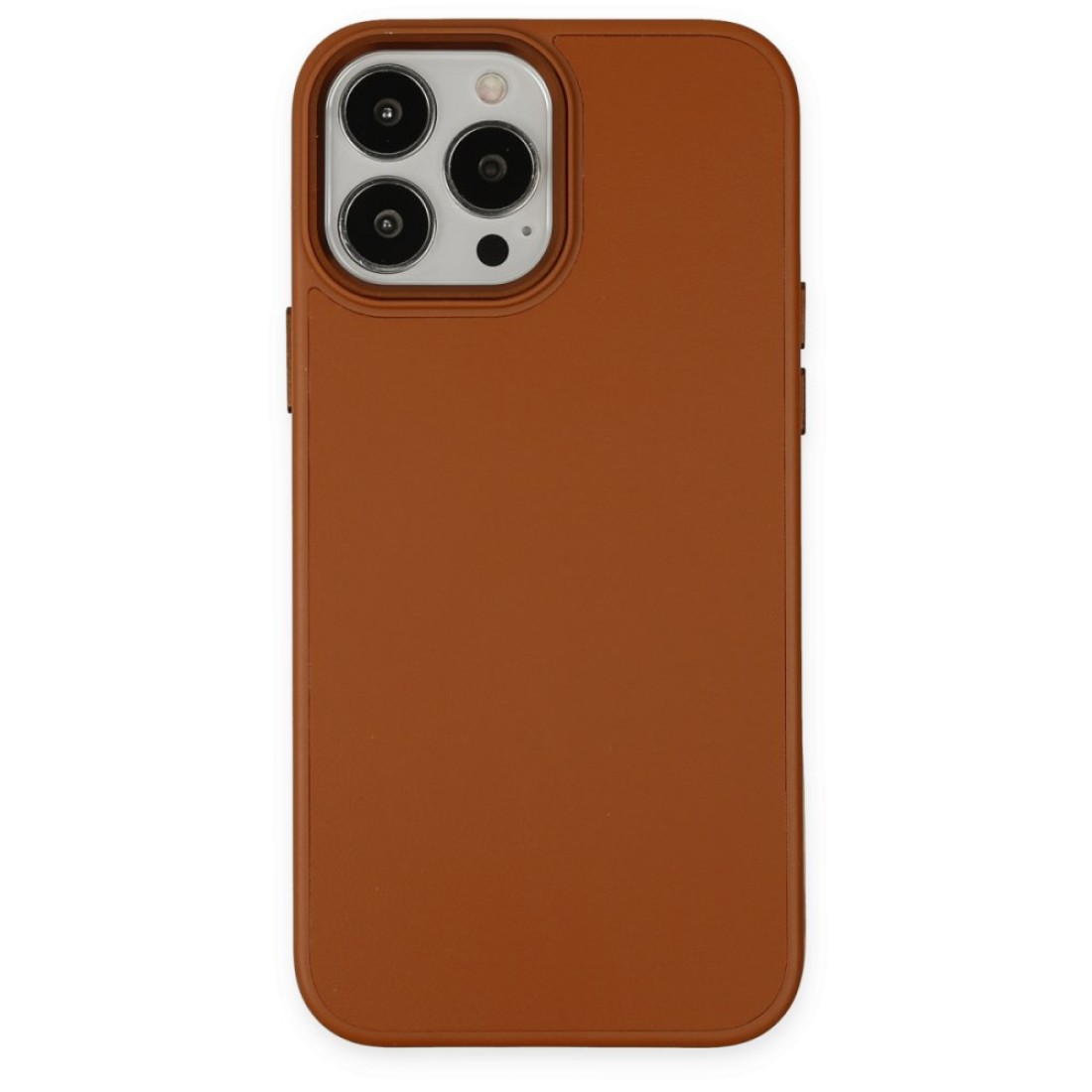 Apple iPhone 13 Pro Kılıf Asya Deri Silikon - Kahverengi