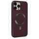 Apple iPhone 13 Pro Kılıf Coco Deri Magneticsafe Silikon - Bordo