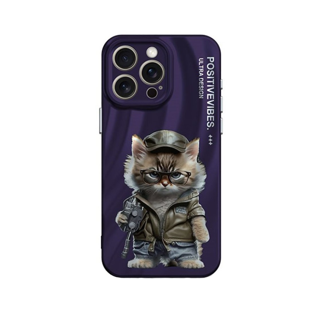 iPhone 13 Pro Kılıf Crew Desenli Kapak - Kedi - 2