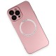 Apple iPhone 13 Pro Kılıf Jack Magneticsafe Lens Silikon - Rose Gold