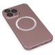 Apple iPhone 13 Pro Kılıf Jack Magneticsafe Lens Silikon - Rose Gold