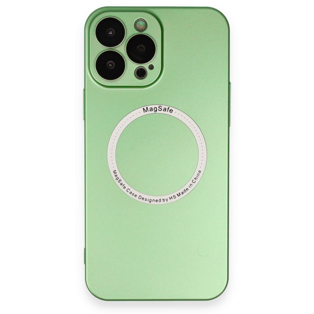 Apple iPhone 13 Pro Kılıf Jack Magneticsafe Lens Silikon - Yeşil