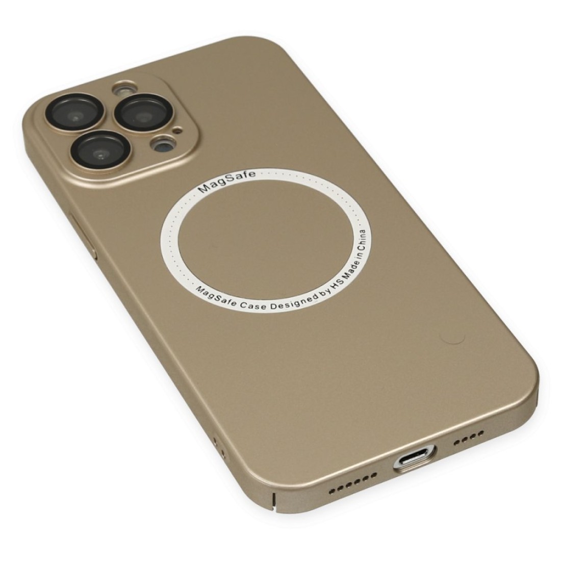 Apple iPhone 13 Pro Kılıf Jack Magneticsafe Lens Silikon - Gold