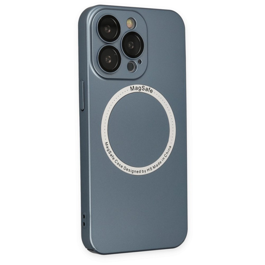 Apple iPhone 13 Pro Kılıf Jack Magneticsafe Lens Silikon - Sierra Blue