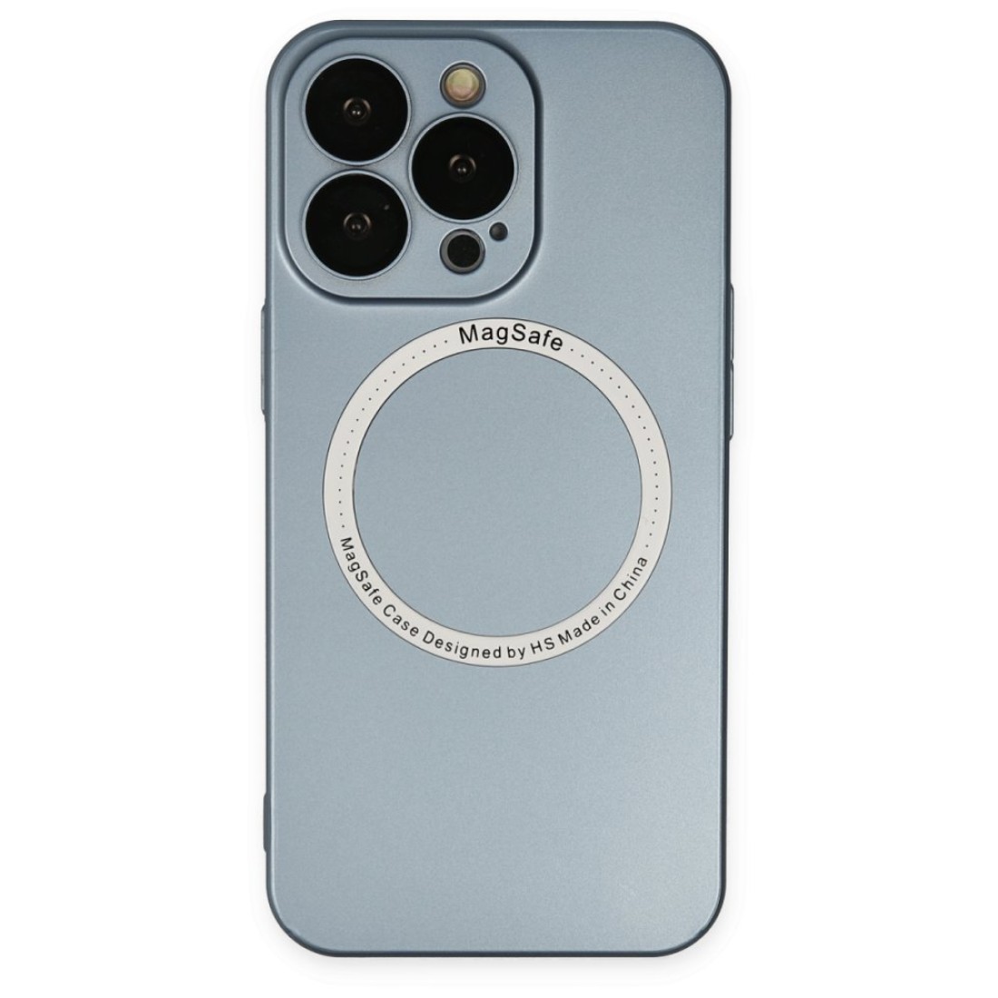 Apple iPhone 13 Pro Kılıf Jack Magneticsafe Lens Silikon - Sierra Blue