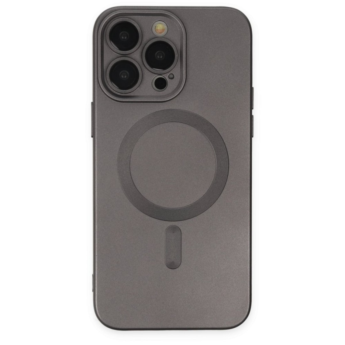 Apple iPhone 13 Pro Kılıf Moshi Lens Magneticsafe Silikon - Füme