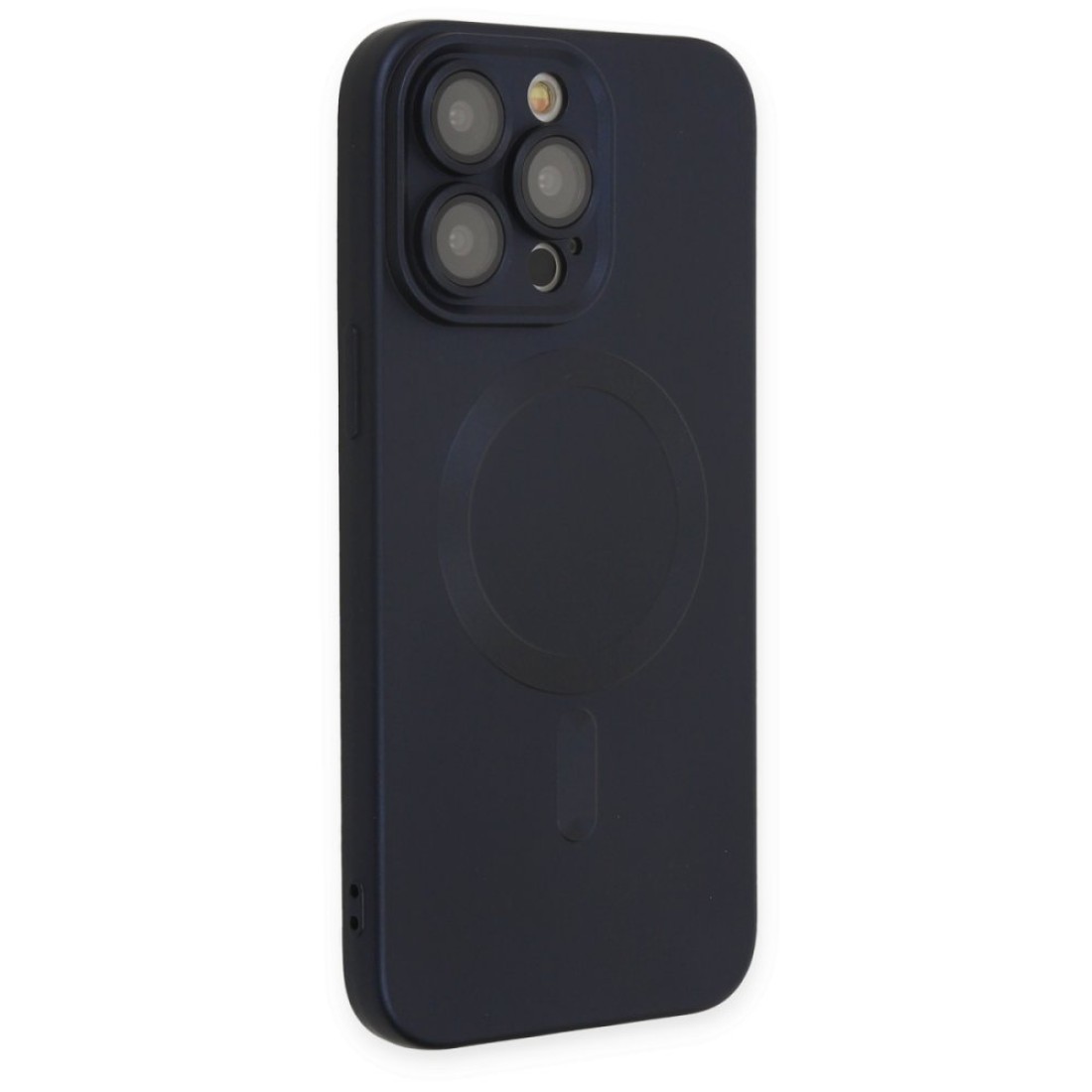 Apple iPhone 13 Pro Kılıf Moshi Lens Magneticsafe Silikon - Lacivert