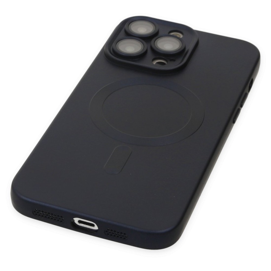 Apple iPhone 13 Pro Kılıf Moshi Lens Magneticsafe Silikon - Lacivert