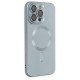 Apple iPhone 13 Pro Kılıf Moshi Lens Magneticsafe Silikon - Sierra Blue