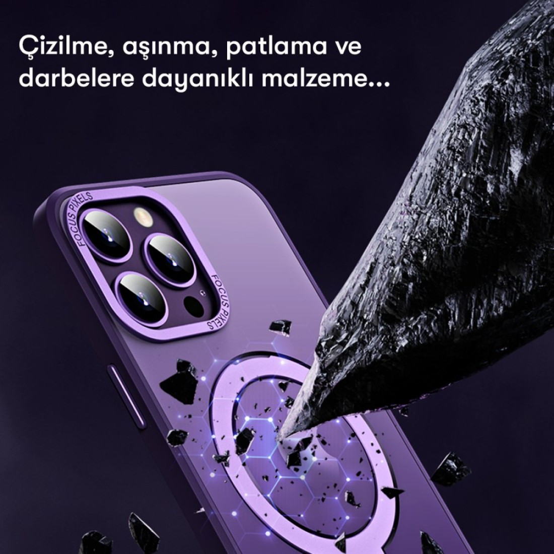 Apple iPhone 13 Pro Kılıf Mudo Mat Magneticsafe Kapak - Köknar Yeşili