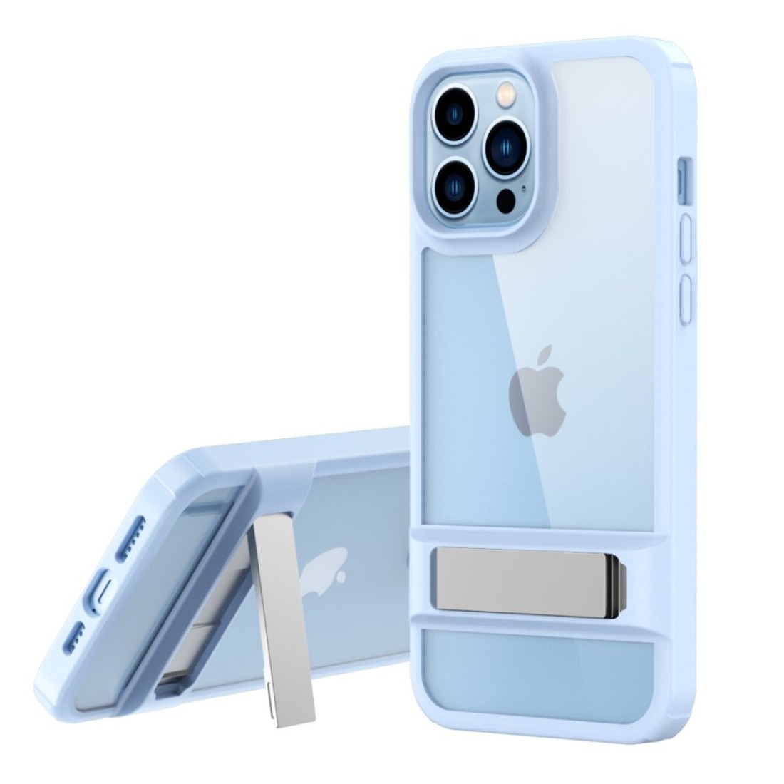 Apple iPhone 13 Pro Kılıf Rolet Stand Kapak - Sierra Blue