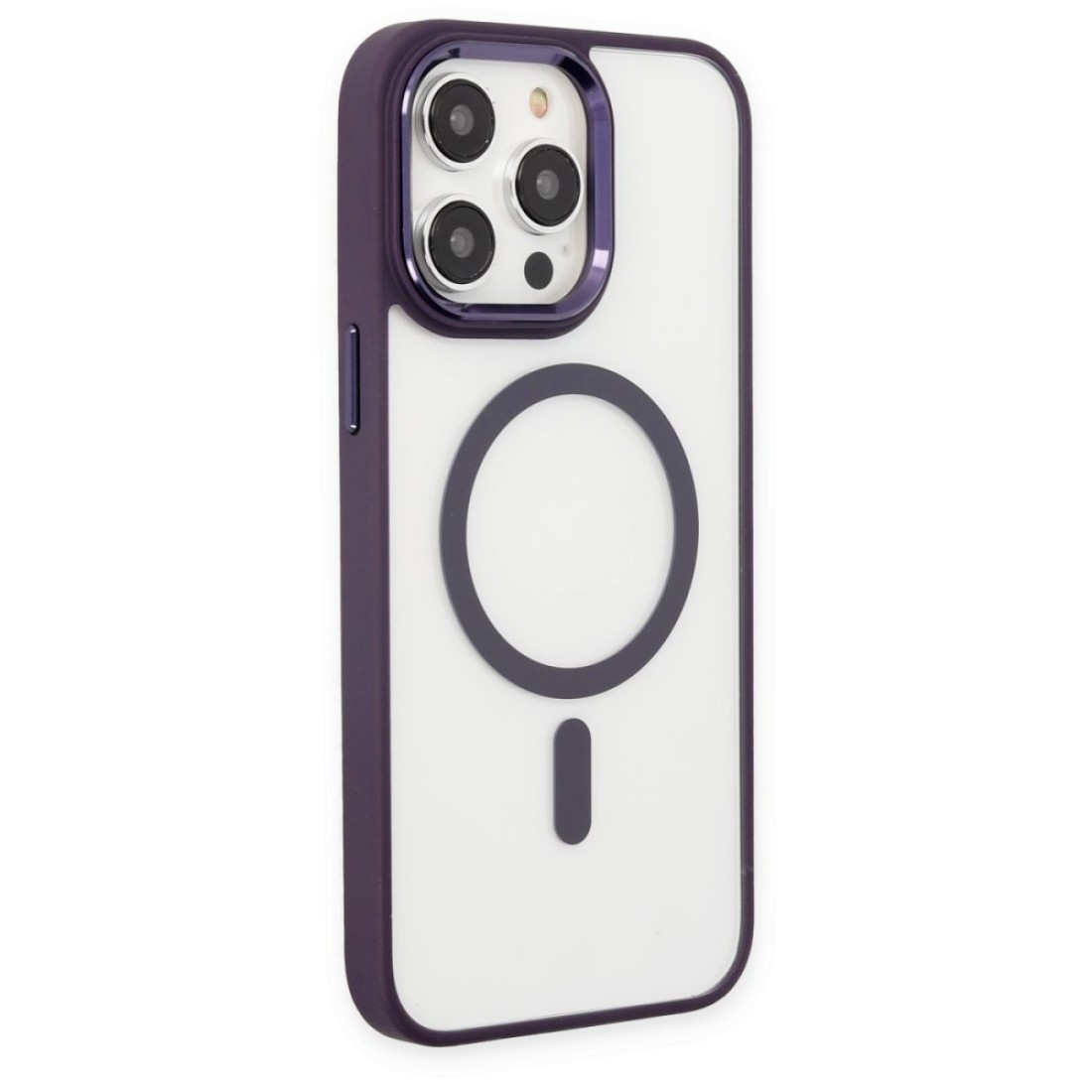 Apple iPhone 13 Pro Kılıf Room Magneticsafe Silikon - Derin Mor