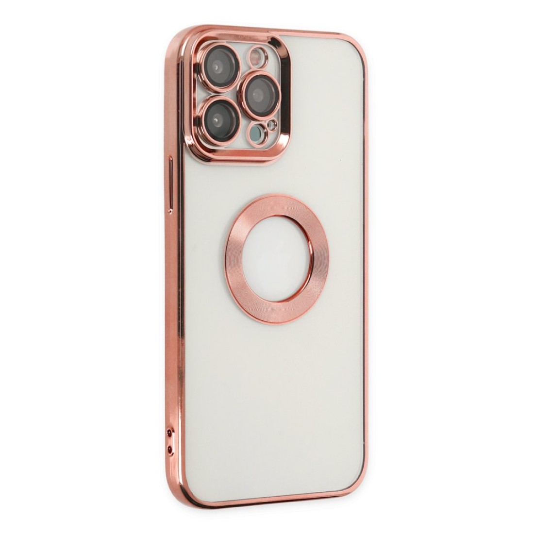 Apple iPhone 13 Pro Kılıf Slot Silikon - Rose Gold