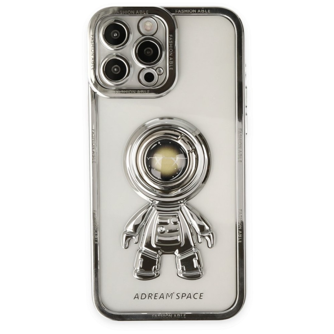 Apple iPhone 13 Pro Max Kılıf Astronot Silikon - Sarı X Smile