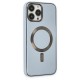 Apple iPhone 13 Pro Max Kılıf Coco Deri Magneticsafe Silikon - Sierra Blue