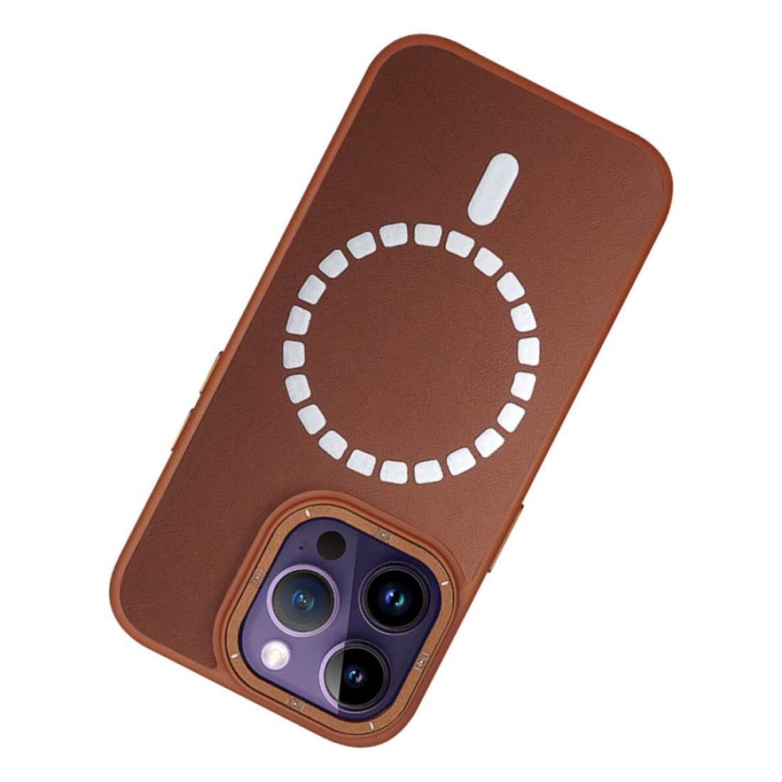 Apple iPhone 13 Pro Max Kılıf HBC-156 Forum Magneticsafe Kapak - Kahverengi