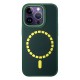 Apple iPhone 13 Pro Max Kılıf HBC-156 Forum Magneticsafe Kapak - Koyu Yeşil