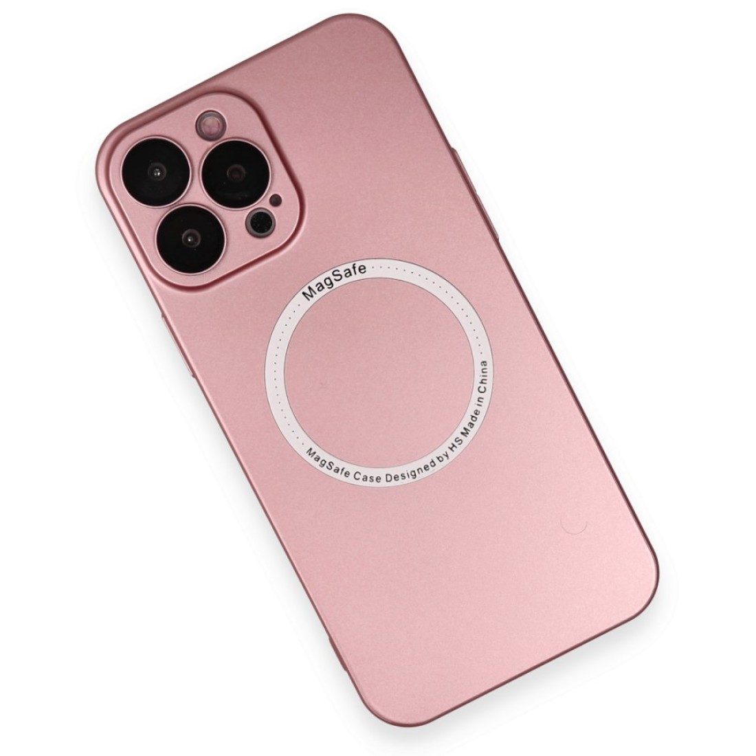 Apple iPhone 13 Pro Max Kılıf Jack Magneticsafe Lens Silikon - Rose Gold