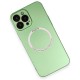 Apple iPhone 13 Pro Max Kılıf Jack Magneticsafe Lens Silikon - Yeşil