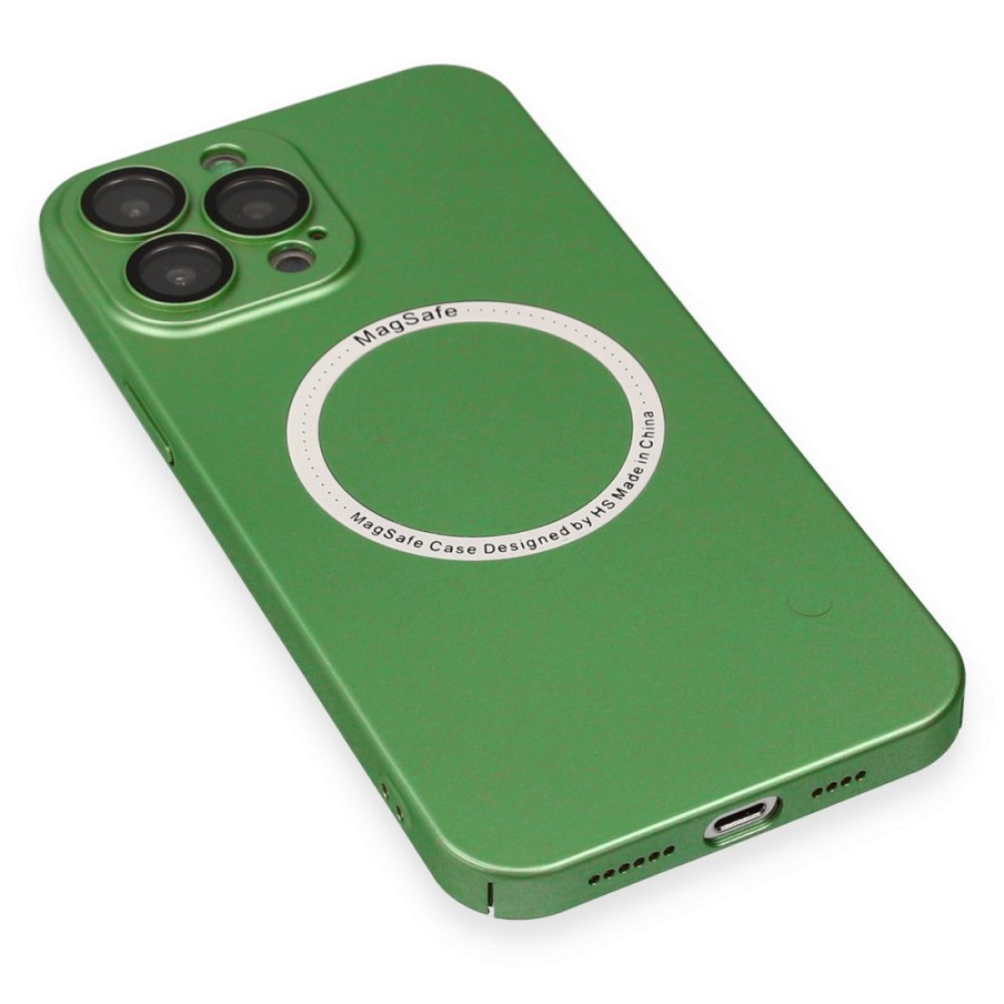 Apple iPhone 13 Pro Max Kılıf Jack Magneticsafe Lens Silikon - Yeşil